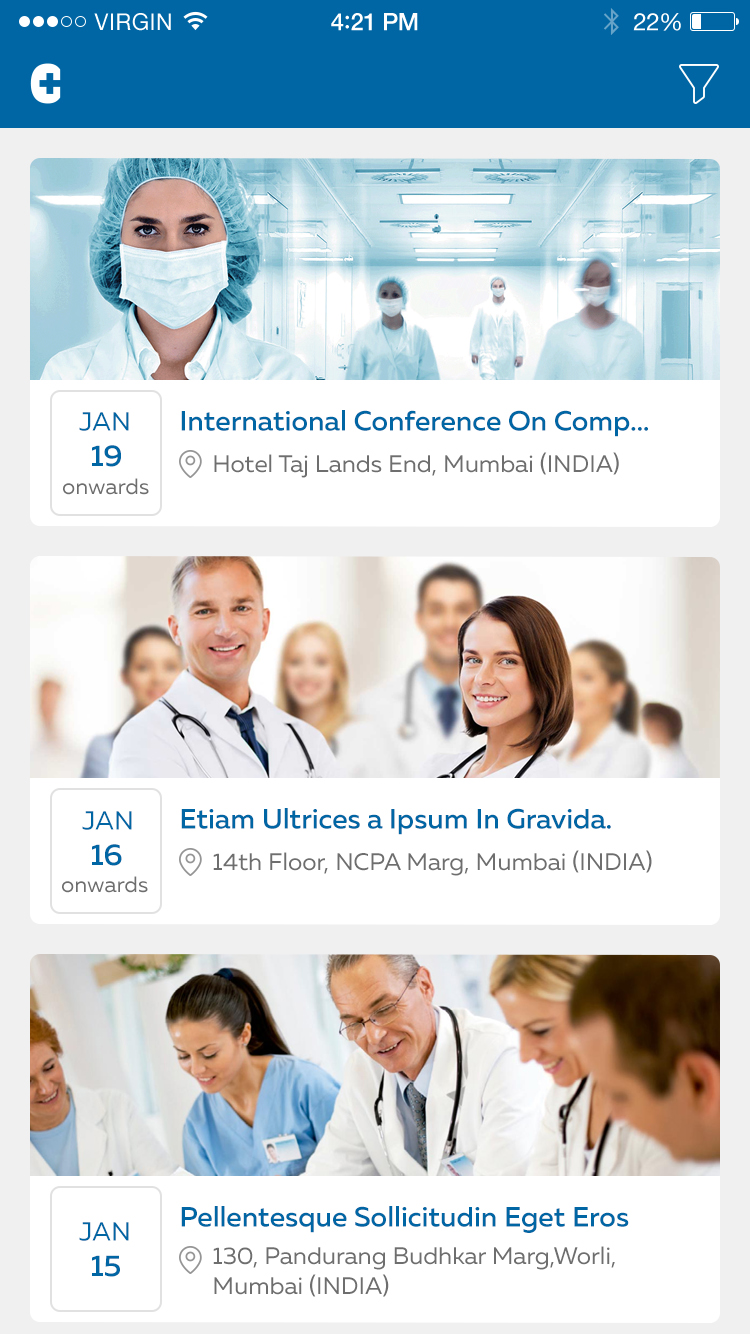 Conzapp Mobile App for Medical Conferences